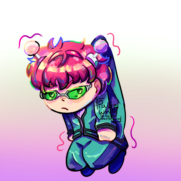 Saiki K Keychain Design