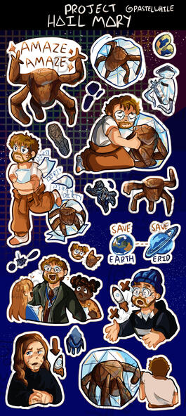 Project Hail Mary Sticker Sheet Design