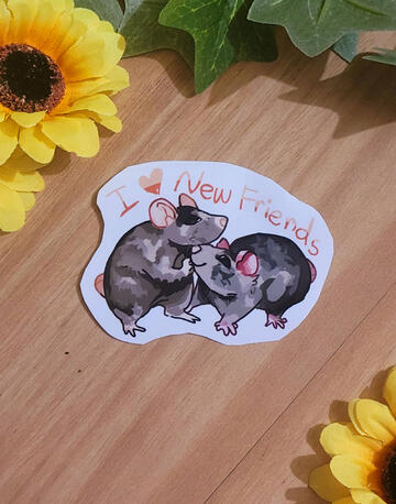 I Love New Friends Sticker